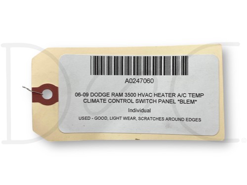 06-09 Dodge Ram 3500 HVAC Heater A/C Temp Climate Control Switch Panel *Blem* - Picture 10 of 10
