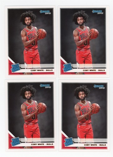 (4) 2019-20 Panini Donruss COBY WHITE Rated Rookie Card RC LOTTO 206 Chicago Bulls - Foto 1 di 2