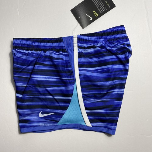 Nike Girls Dri-Fit Running Shorts Sz 4 6 Comet Blue NEW - Picture 5 of 7