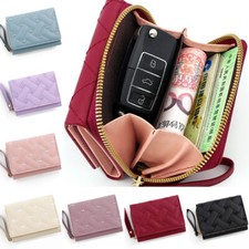 Short Wallet Coin Purse Card Case Tri-fold Leather Clutch Handbag for Women Girl