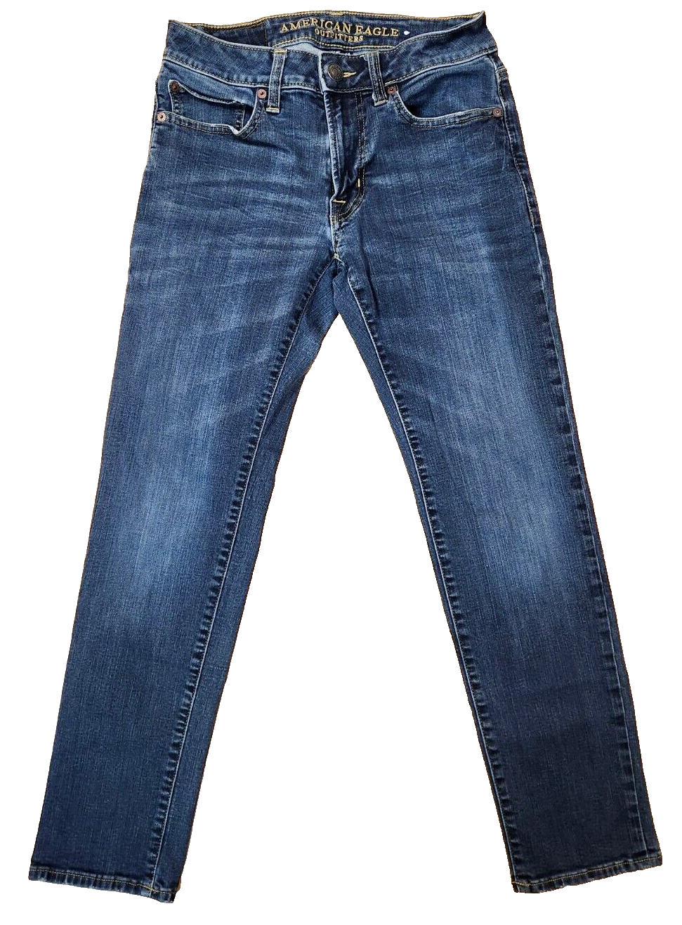 American Eagle Slim Straight Jeans Men's Size 28x30 (27x27) Blue Denim