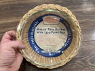 NEW VTG PYREX BOWL #210 DISH WITH L. SKALNY BASKET WICKER VINTAGE USA HONG KONG