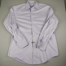 Brooks Brothers Dress Shirt Mens 16.5 Neck Regent Fit Non Iron Purple Cotton