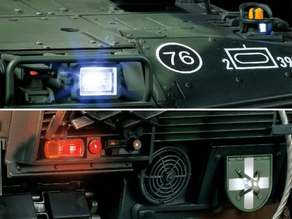 Tamiya RC 1/16 Leopard 2 A7V Full Option Tank Kit #56047 - Image 4 of 4