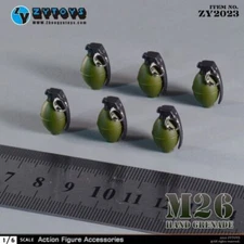 6pcs/Set  ZYTOYS ZY2023 1/6 US Army M26 hand grenade fit 12'' Soldier Figure 