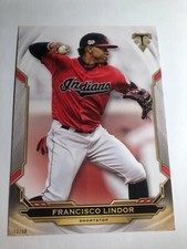 2019 Topps Triple Threads Jumbo 5x7 Francisco Lindor Indians 24 /49