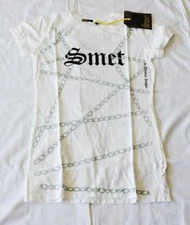 Christian Audigier SMET Women T-Shirt White "Born on Street" Live Forever