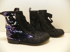 Cat Jack Girls Ritzy Sequin Flip Fashion Boots size 6