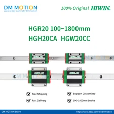 HIWIN HGR20 Rail 200 300 400 500 600 750 800mm 1000 1200 1500mm HGH20CA HGW20CC