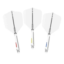 CUESOUL ROST 77 Dart Shaft and Flight Combo,Big Wing Shape,Set of 3-Transparent