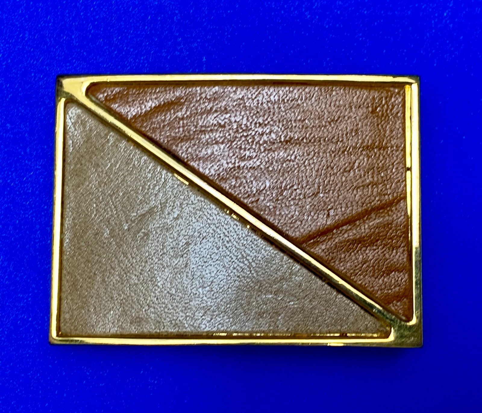 Rectangular Leather on Leather Metal Hippy Vibe G… - image 3