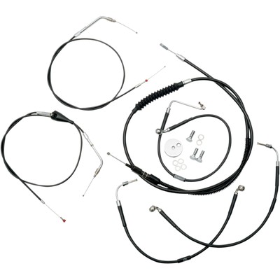 LA Choppers Black Vinyl Standard Cable Kit for Mini Ape Bars (LA-8006KT-08B)