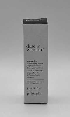 NEW NIB Philosophy Dose of Wisdom Bouncy Skin Reactivating Serum MINI 10mL/0.3oz