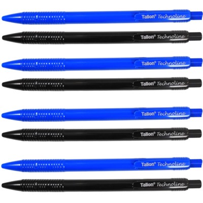 8 Stck. SCHWARZ/BLAU TINTE KUGELSCHREIBER PACKUNG Biro Einziehbar Schreiben Heimbüro Arbeit