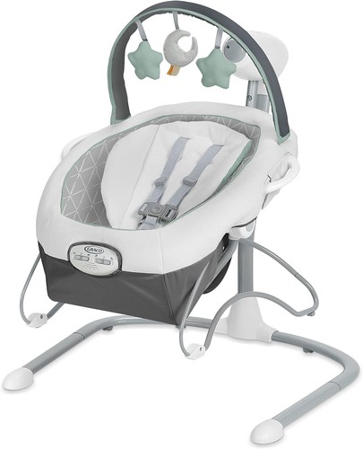 Graco Soothe 'n Sway LX Baby Swing with Portable Bouncer Derby Fashion