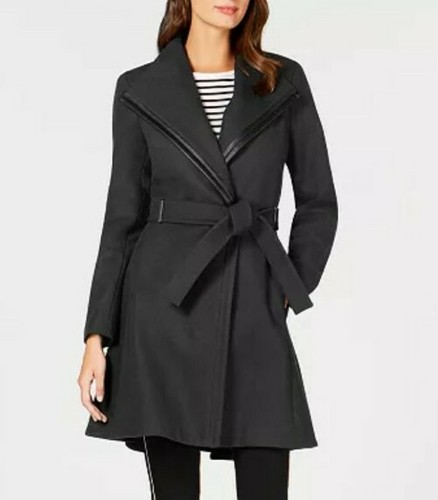 Calvin Klein Walker flared skirt wool 