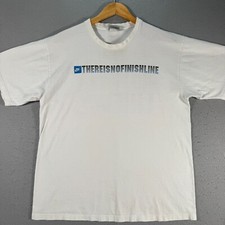 Vintage Nike There Is No Finish Line T-Shirt Adult Medium White Graphic Y2K