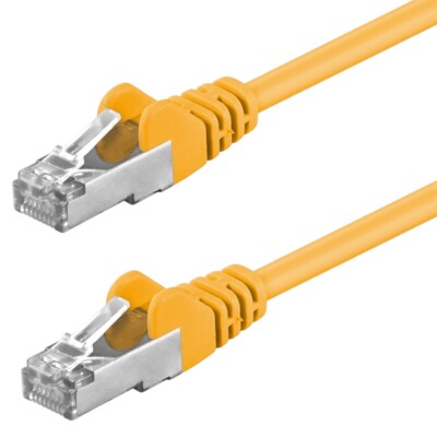 1x Netzwerk-Kabel Patchkabel FTP CAT5e gelb 15m