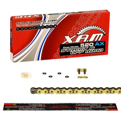 XAM X-Ring-Kette [520] GOLD NIET Honda NX 650 Dominator RD02 1988-1990
