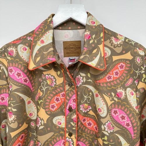 Stormcloud Retro Ranch Western Top Shirt Large Cowgirl Statement Retro Wild USA - Picture 5 of 14
