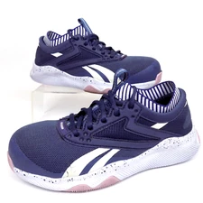 Reebok Womens RB481 HIIT TR Work Safety Toe Comfort Blue Sneakers, Size 8.0 WIDE