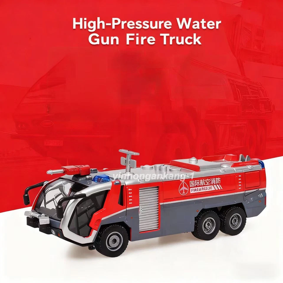 Camión de bomberos de rescate Kaidiwei 1/50 modelo de coche fundido a presión Foto 3 de 4