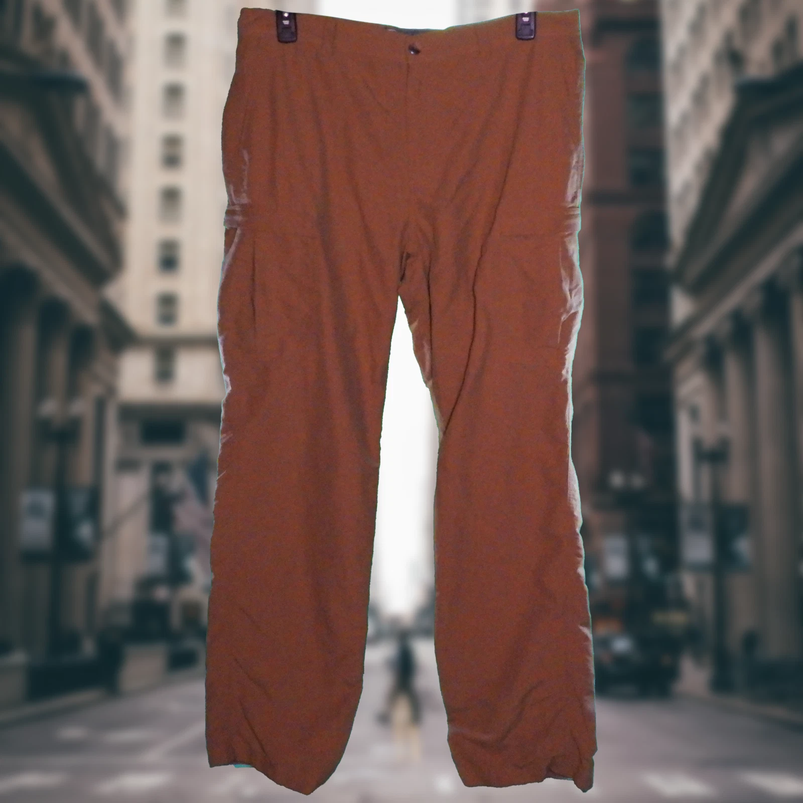 REI Men Pants Khaki Nylon Cargo Button 38x34 Outdoor
