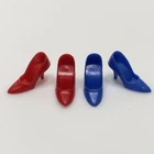 Vintage 1960s Barbie High Heel Pumps Shoes Japan Red and Blue Lot of 2