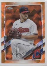 2021 Topps Chrome Update Sapphire Edition Orange 22/25 Aaron Civale #US113 jg3