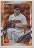 2021 Topps Chrome Update Sapphire Edition Orange 22/25 Aaron Civale #US113 jg3