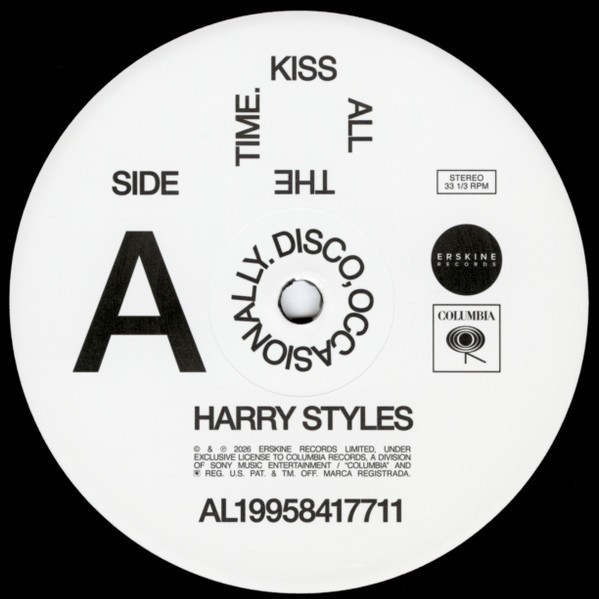Harry Styles Kiss All The Time Disco Occasionally Black Vinyl LP