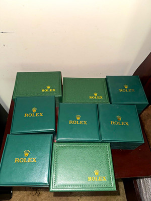 Rolex Green Watch Presentation Box Lot of 8, Holds 1-3 Watches