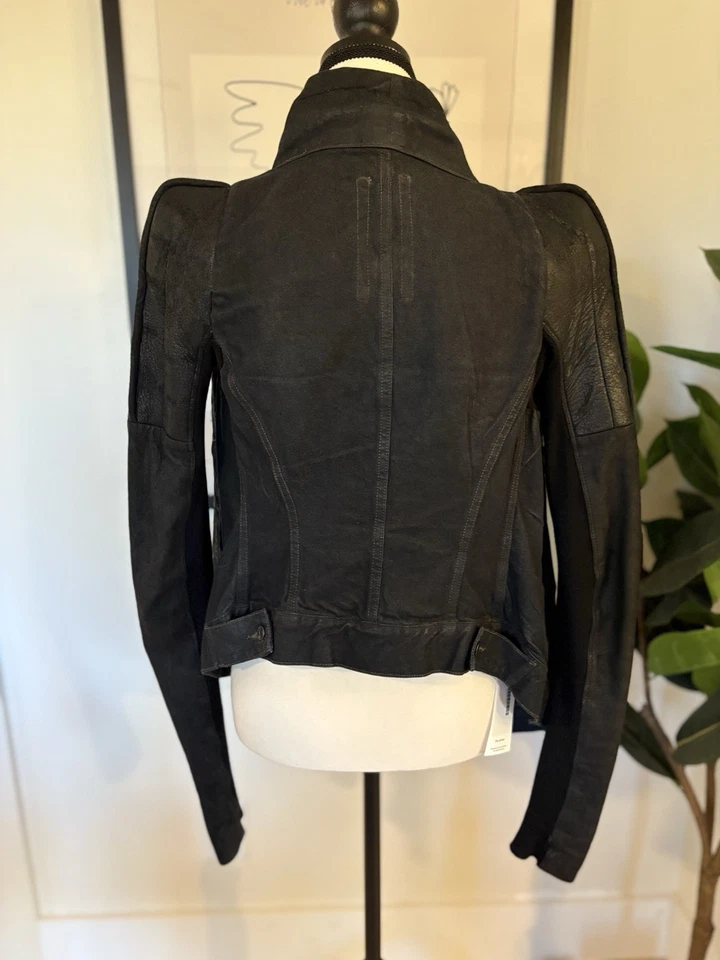 Rick Owens DrkShdw мотоциклиста куртка женщин M джинсовой ткани скульптурный каприз - Изображение 4 из 4