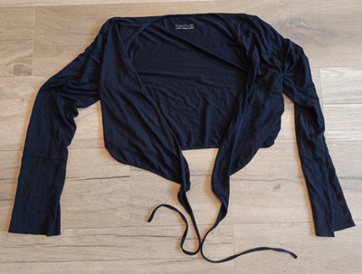 * NATIVE FEAT. CASHFLOW schöner Stretch Bolero Gr. L TOP Schwarz