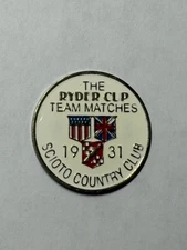 1931 Ryder Cup 1" Coin Style Golf Marker - Scioto Country Club - A Beauty!