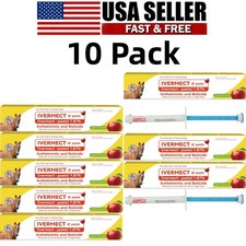 10 Pack in Box Paste Horse Dewormer Apple Flavor New Wormer Free in US
