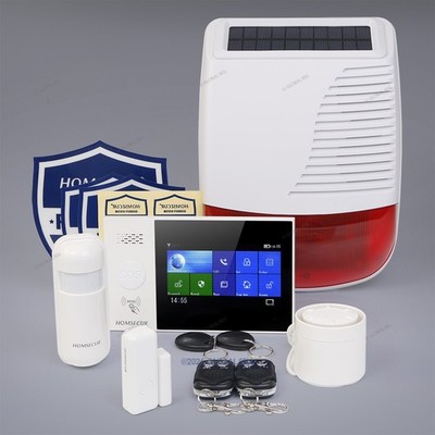 HOMSECUR Wireless WIFI 4G RFID LCD Home Alarm System With Siren & Motion Sensor