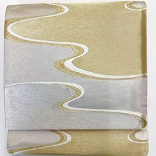 7014 Japanese Vintage Fukuro Obi Belt Kimono Fabric Silk Traditional Untailored