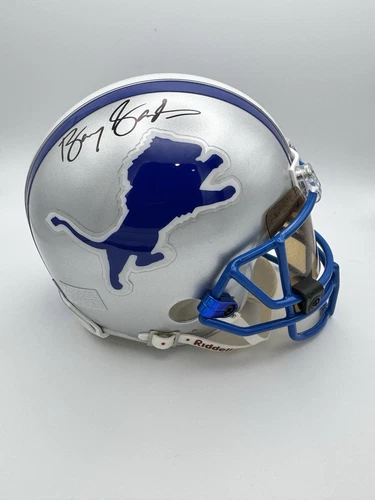 Barry Sanders Signed Autographed Detroit Lions Mini Helmet 1997 Game Model