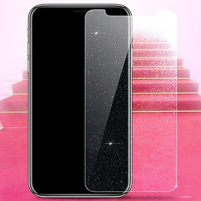 Diamond Tempered Glass Sparkling Screen Protector For iPhone 13 14 17 16 Pro Max