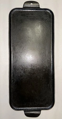 Vintage Griswold ERIE #7 744 Cast Iron Griddle 17'' Slant Logo