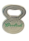 Grolsch Beer Bottle Opener Lager Imported from Holland Double Sided Sign Vintage