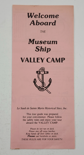 Michigan Sault Ste. Marie Valley Camp Schiffsmuseum Faltprospekt 80er Jahre - Bild 1 von 3