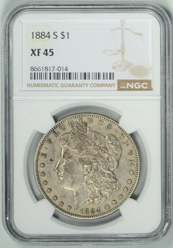1884-S  NGC  XF45  *  Key Date Morgan Dollar  *  #8661817-014