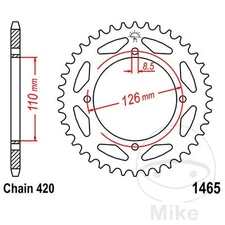 47121-Transmission plate crown 46T P-420 Ø110MM Ø126MM compatible with