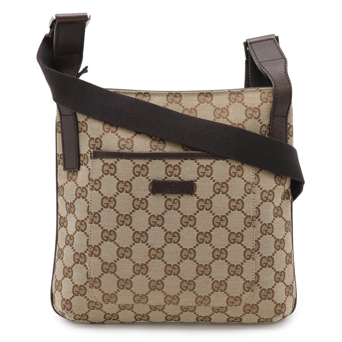 Gucci GG Monogram Shoulder Bag in Canvas and Leather