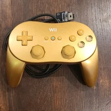 OEM Gold Nintendo Wii Classic Pro Controller RVL-005, Authentic, Tested