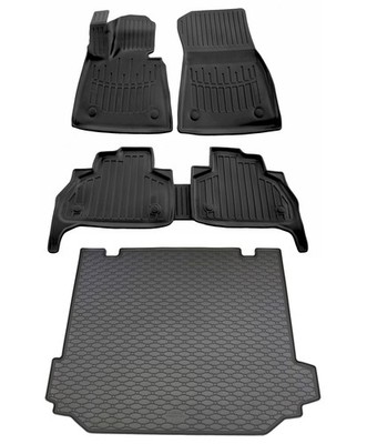 Gummi Fußmatten Kofferraumwanne für BMW X5 G05 ab 2018- Gummimatten Set