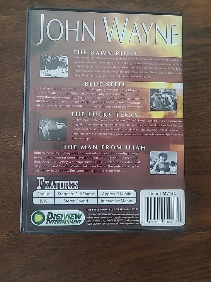 John Wayne - 4 Movie Classics - GOOD - Image 2 of 4