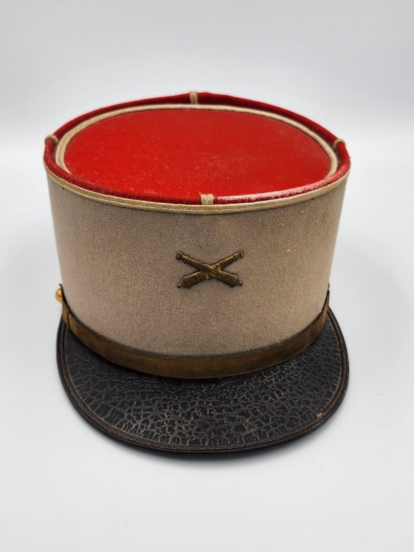 WWII French Military Artillery Pill Box Kepi (Kerigid Manufacturer)